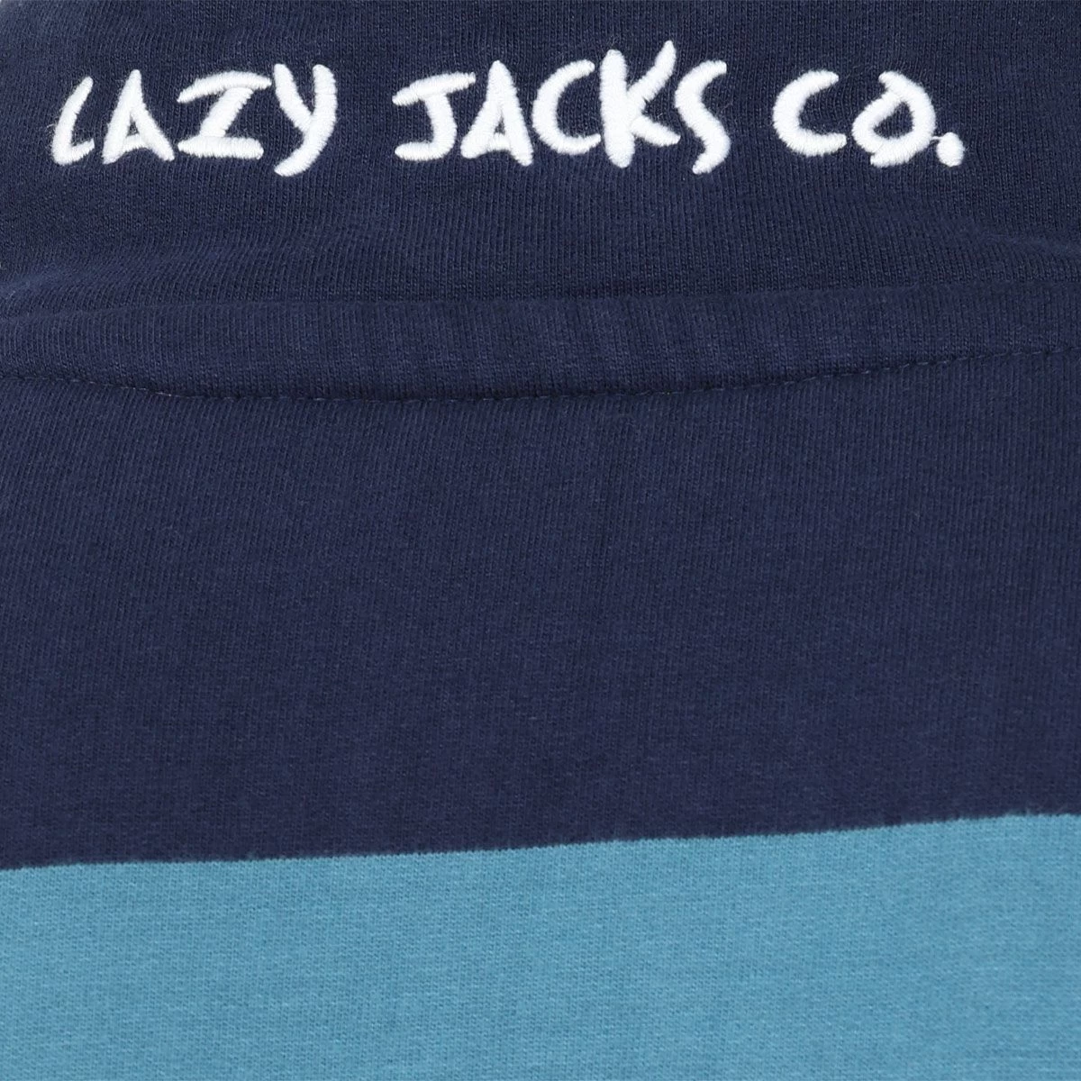 Lazy Jacks Men’s ¼ Zip Striped Sweatshirt - Teal 4 Lazy Jacks Men’s ¼ Zip Striped Sweatshirt - Teal - Image 4