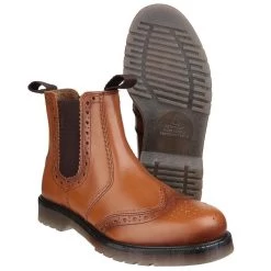 Amblers Unisex Dalby Brogue Dealer Boots – Tan 11 Amblers Unisex Dalby Brogue Dealer Boots – Tan -Fashionable Man 3 57