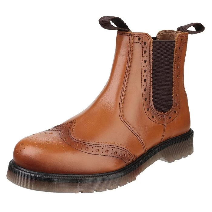 Amblers Unisex Dalby Brogue Dealer Boots – Tan 7 Amblers Unisex Dalby Brogue Dealer Boots – Tan - Image 7