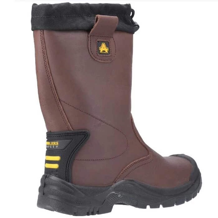 Amblers Men's AS245 Torridge Rigger Safety Boots - Brown 4 Amblers Men's AS245 Torridge Rigger Safety Boots - Brown - Image 4