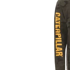 CAT Men’s Trademark Banner Long Sleeve T-Shirt – Night Camo -Fashionable Man 810364 3