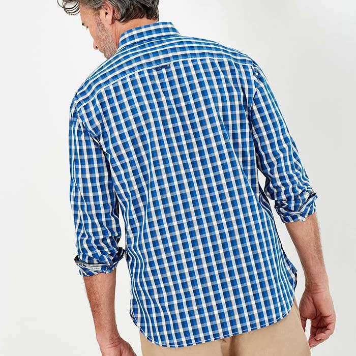 Joules Men’s Abbott Classic Fit Poplin Shirt – Blue/Yellow Check 4 Joules Men’s Abbott Classic Fit Poplin Shirt – Blue/Yellow Check - Image 4