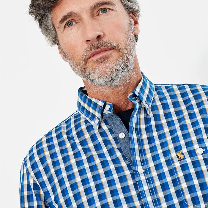 Joules Men’s Abbott Classic Fit Poplin Shirt – Blue/Yellow Check 10 Joules Men’s Abbott Classic Fit Poplin Shirt – Blue/Yellow Check - Image 10