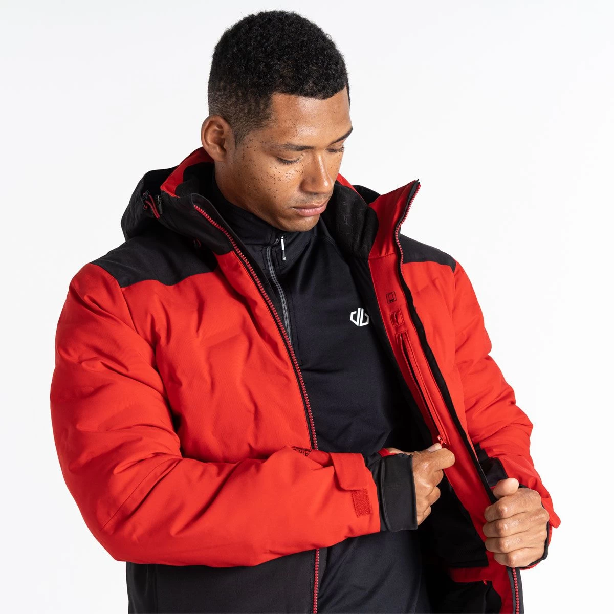 Dare 2B Men's Aerials Jacket - Danger Red/Black 4 Dare 2B Men's Aerials Jacket - Danger Red/Black - Image 4