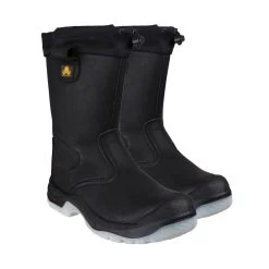 Amblers Men's FS209 Safety Rigger Boot, Fleece Lined - Black