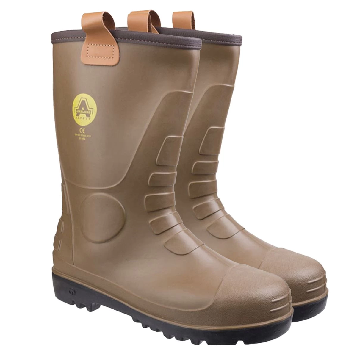 Amblers Men's FS95 PVC Lined Safety Rigger Boots - Tan 6 Amblers Men's FS95 PVC Lined Safety Rigger Boots - Tan - Image 6