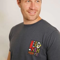 Weird Fish Men's Fish Fest Graphic T-shirt - Navy -Fashionable Man artist t fish fest nvy 3