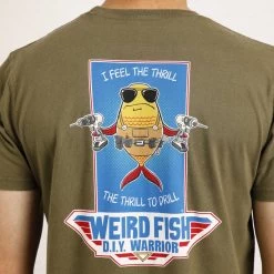 Weird Fish Men's Thrill To Drill Graphic T-shirt - Lichen -Fashionable Man artist t thrill to drill lichen 3