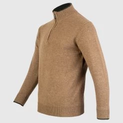Jack Pyke Men’s Ashcombe Zip Pullover – Barley -Fashionable Man ashcombe zip pullover barley 3