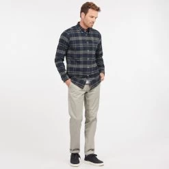 Barbour Men's Betsom Tailored Shirt - Grey Marl -Fashionable Man barbour betsom tld shirt grymrl 3