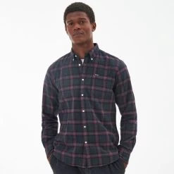 Barbour Men's Castlebridge Tailored Shirt - Grey Marl -Fashionable Man barbour castlebridge shrt gmrl 1 1