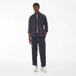 Barbour Men's Castlebridge Tailored Shirt - Grey Marl -Fashionable Man barbour castlebridge shrt gmrl 3