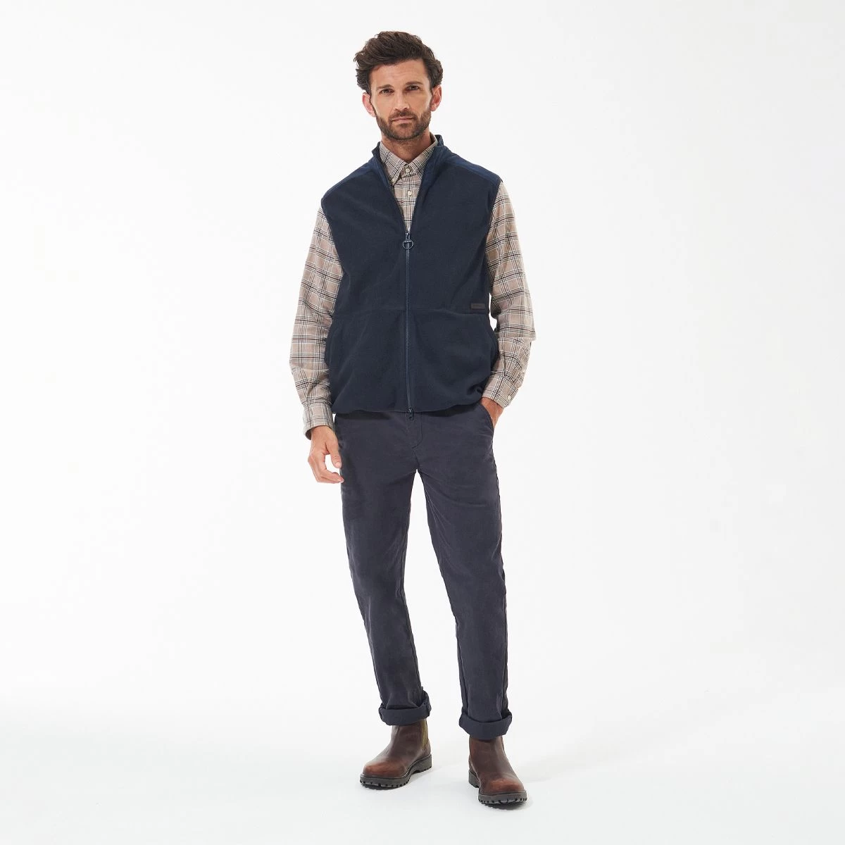 Barbour Men's Country Fleece Gilet - Navy 3 Barbour Men's Country Fleece Gilet - Navy - Image 3
