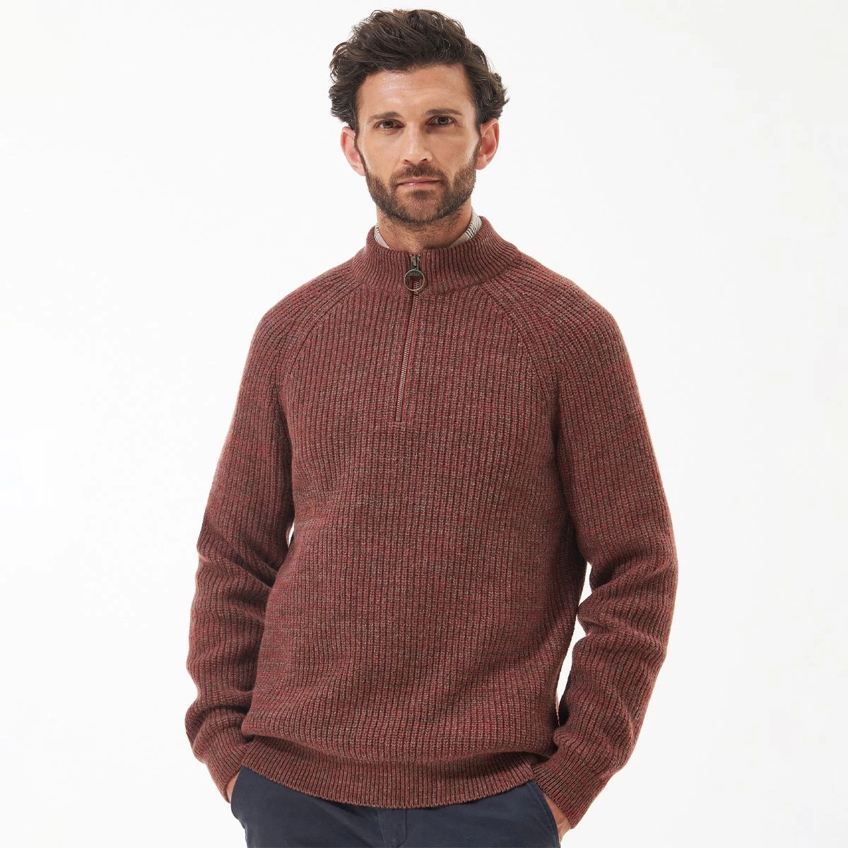 Barbour Men's Horseford Half Zip Sweatshirt - Cinnamon 8 Barbour Men's Horseford Half Zip Sweatshirt - Cinnamon - Image 8