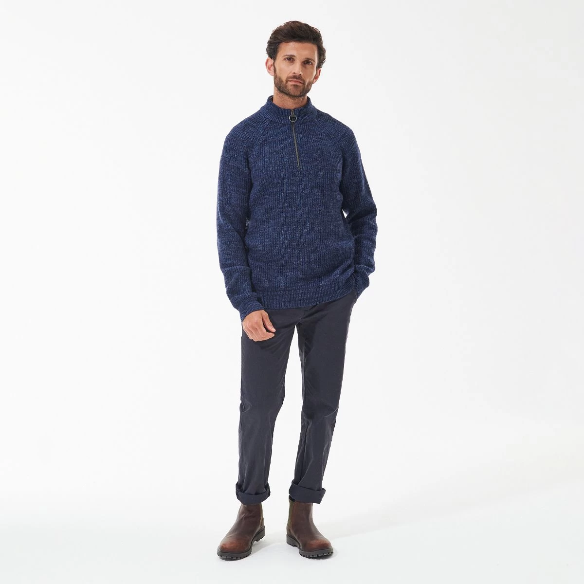 Barbour Men's Horseford Half Zip Sweatshirt - Navy 3 Barbour Men's Horseford Half Zip Sweatshirt - Navy - Image 3