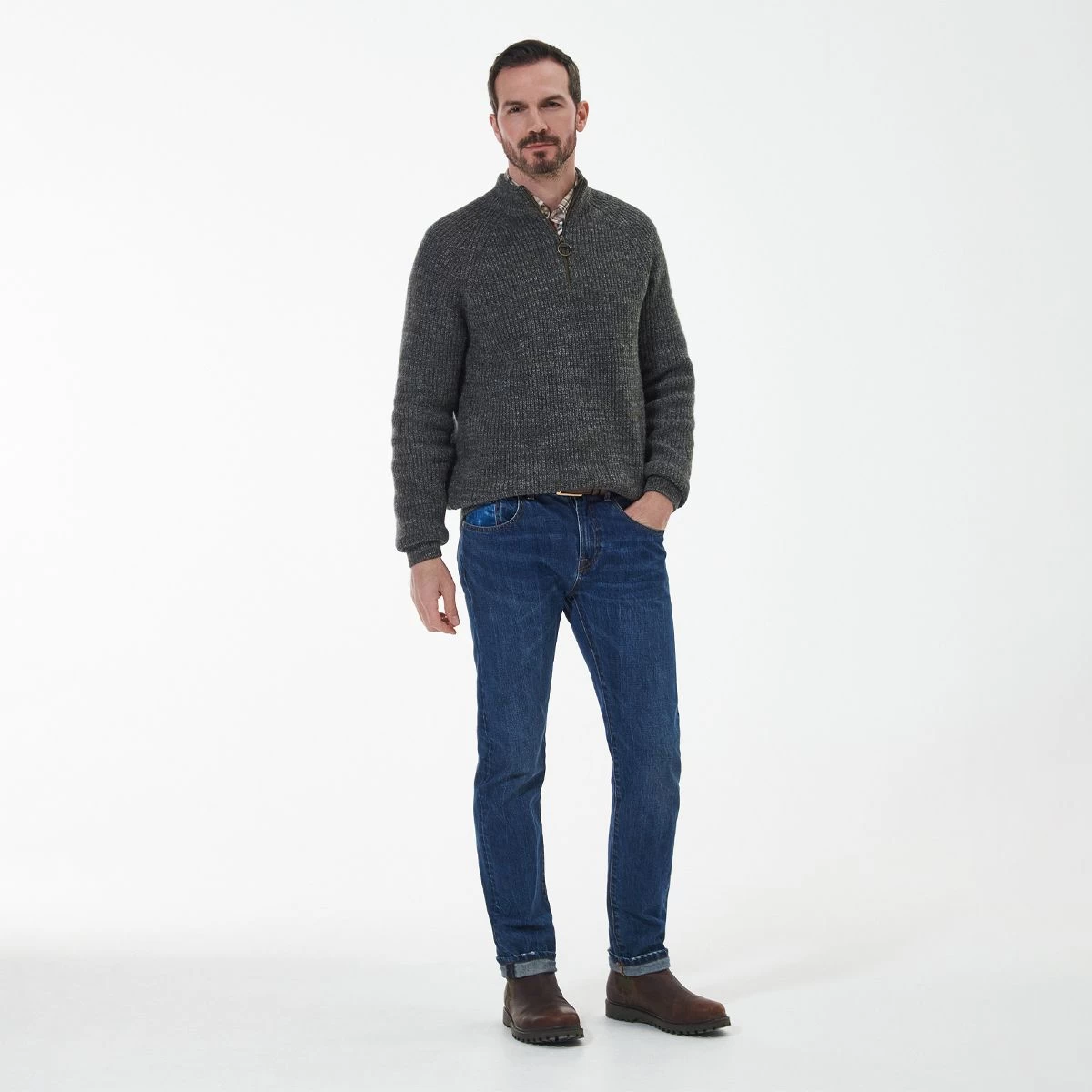 Barbour Men's Horseford Half Zip Sweatshirt - Olive 3 Barbour Men's Horseford Half Zip Sweatshirt - Olive - Image 3