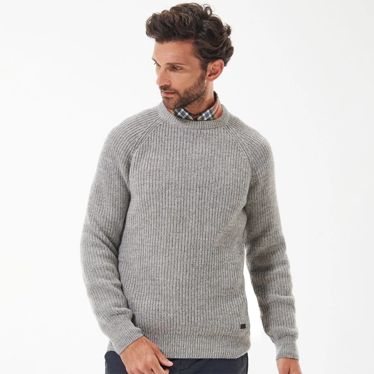 Barbour Men's Horseford Crew Neck Sweater - Stone 8 Barbour Men's Horseford Crew Neck Sweater - Stone - Image 8