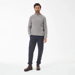 Barbour Men's Horseford Crew Neck Sweater - Stone 10 Barbour Men's Horseford Crew Neck Sweater - Stone -Fashionable Man barbour horseford crew stone 3