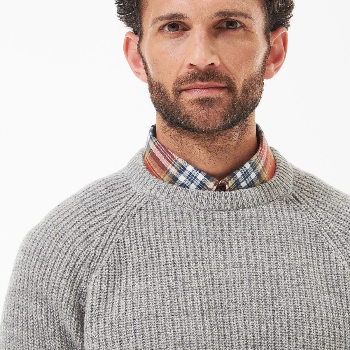 Barbour Men's Horseford Crew Neck Sweater - Stone 5 Barbour Men's Horseford Crew Neck Sweater - Stone - Image 5