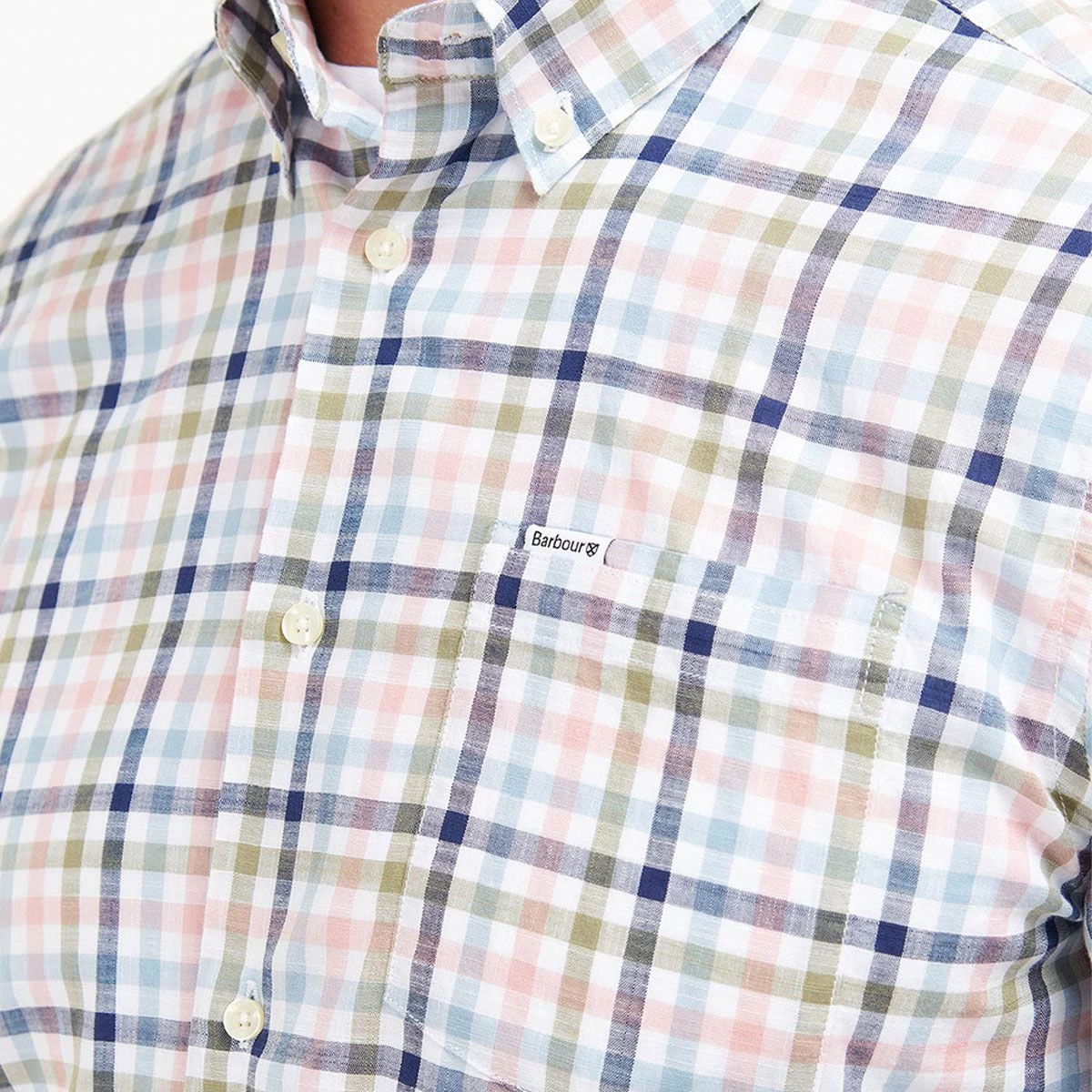 Barbour Men's Kinson Tailored Short Sleeve Shirt - Pink 5 Barbour Men's Kinson Tailored Short Sleeve Shirt - Pink - Image 5