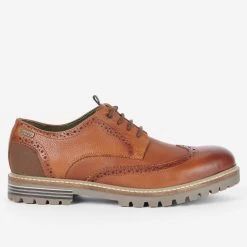 Barbour Men's Marble Brogue Shoes - Almond -Fashionable Man barbour marble almond 4