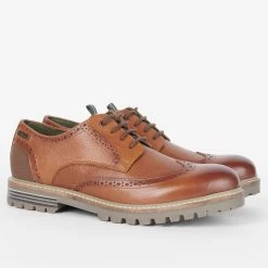 Barbour Men's Marble Brogue Shoes - Almond -Fashionable Man barbour marble almond 5 1
