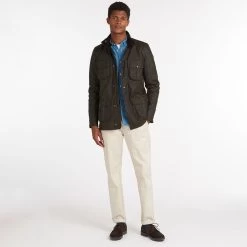 Fashionable Man -Fashionable Man barbour men s corbridge wax jacket olive 4