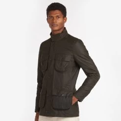 Barbour Men’s Corbridge Wax Jacket – Olive -Fashionable Man barbour men s corbridge wax jacket olive 6 1