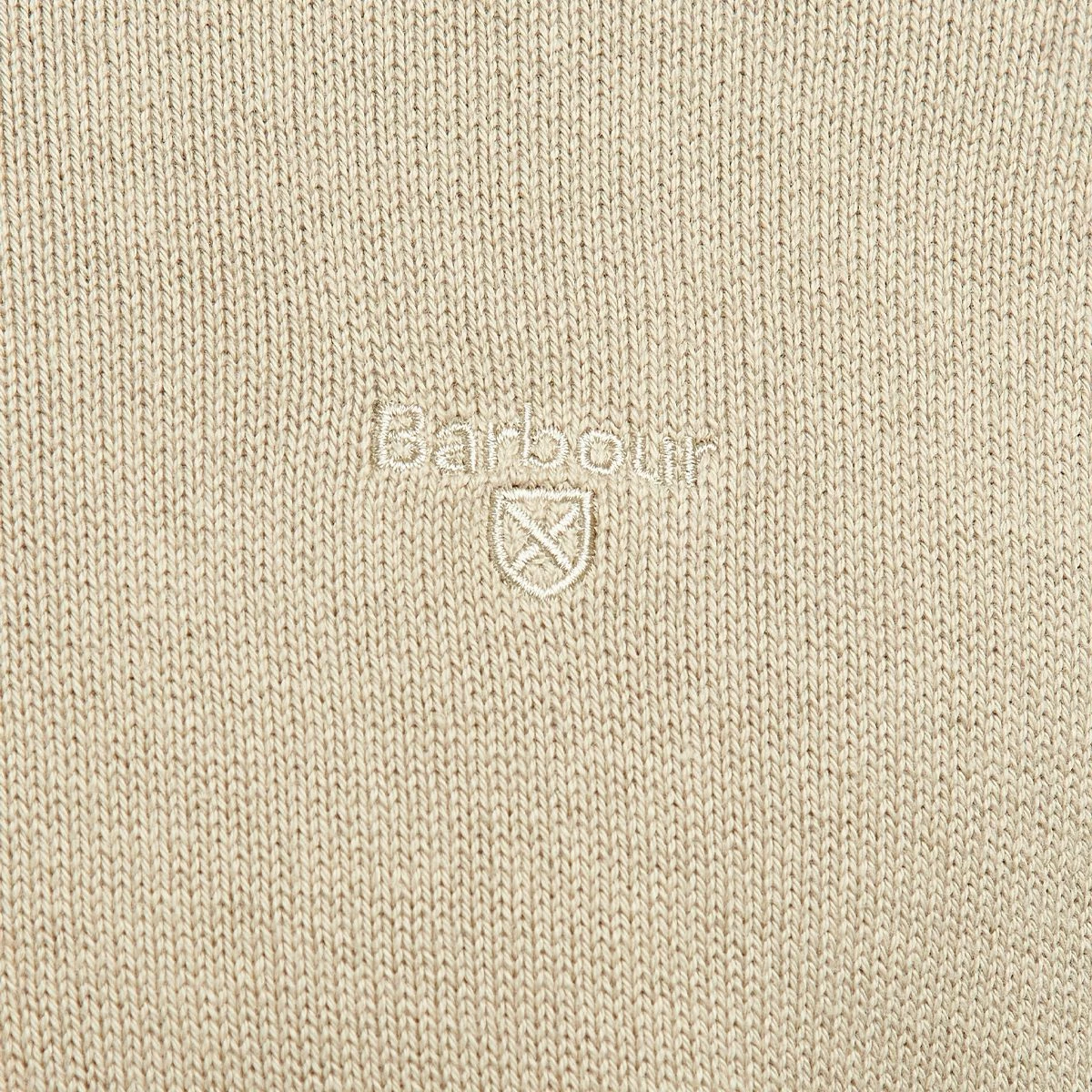 Barbour Men's Cotton Half Zip Sweater - Stone 7 Barbour Men's Cotton Half Zip Sweater - Stone - Image 7