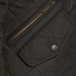 Barbour Men’s Powell Quilted Jacket – Black -Fashionable Man barbour men s powell quilted jacket black 1