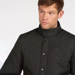 Barbour Men’s Powell Quilted Jacket – Black -Fashionable Man barbour men s powell quilted jacket black 2
