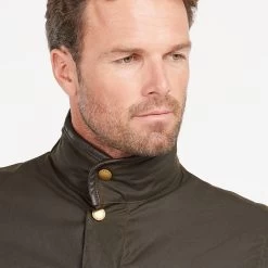 Barbour Men’s Prestbury Wax Jacket – Olive -Fashionable Man barbour men s prestbury wax jacket olive 6