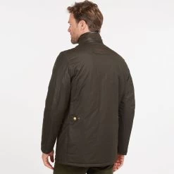 Barbour Men’s Prestbury Wax Jacket – Olive -Fashionable Man barbour men s prestbury wax jacket olive 7