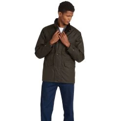 Barbour Men's Sapper Wax Jacket - Olive -Fashionable Man barbour men s sapper wax jacket olive 2 1