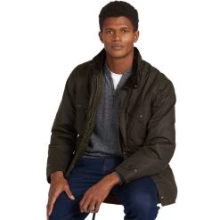 Barbour Men's Sapper Wax Jacket - Olive -Fashionable Man barbour men s sapper wax jacket olive 5