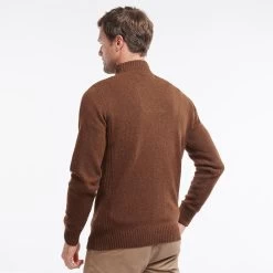 Barbour Men’s Nelson Essential Half Zip Jumper – Dark Sand -Fashionable Man barbour nelson ess 1 4 zip sand 4