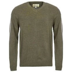 Barbour Men’s Nelson Essential V Neck Jumper - Seaweed 11 Barbour Men’s Nelson Essential V Neck Jumper - Seaweed -Fashionable Man barbour nelson essential jumper olive 2