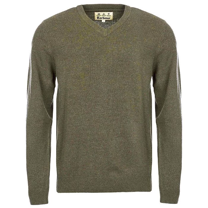 Barbour Men’s Nelson Essential V Neck Jumper - Seaweed 5 Barbour Men’s Nelson Essential V Neck Jumper - Seaweed - Image 5