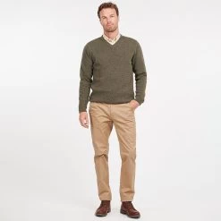 Barbour Men’s Nelson Essential V Neck Jumper - Seaweed 13 Barbour Men’s Nelson Essential V Neck Jumper - Seaweed -Fashionable Man barbour nelson essential jumper olive 3 1