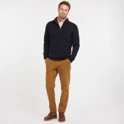 Barbour Men’s Nelson Essential Half Zip Jumper - Navy