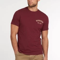 Barbour Men's Preppy T-Shirt - Ruby 15 Barbour Men's Preppy T-Shirt - Ruby -Fashionable Man barbour preppy tee ruby 1 1