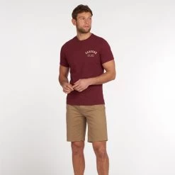 Barbour Men's Preppy T-Shirt - Ruby 10 Barbour Men's Preppy T-Shirt - Ruby -Fashionable Man barbour preppy tee ruby 3