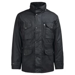 Barbour Men's Sapper Wax Jacket - Black -Fashionable Man barbour sapper wax jacket black 2