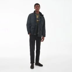 Barbour Men's Sapper Wax Jacket - Black -Fashionable Man barbour sapper wax jacket black 3