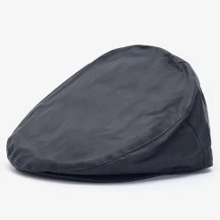 Barbour Wax Flat Cap - Navy -Fashionable Man barbour wax flat cap navy 1 1