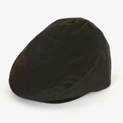 Barbour Wax Flat Cap - Olive