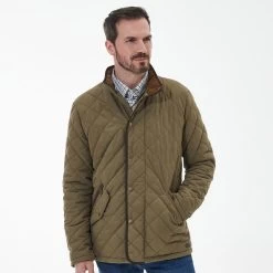 Barbour Men's Shoveler Quilted Jacket - Clay