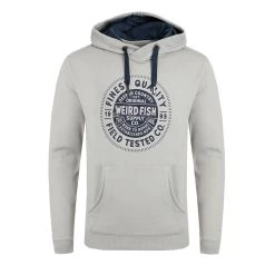 Weird Fish Men's Bathurst Pop Over Hoody - Grey 5 Weird Fish Men's Bathurst Pop Over Hoody - Grey -Fashionable Man bathhurst grphic popovr hdy gry 2
