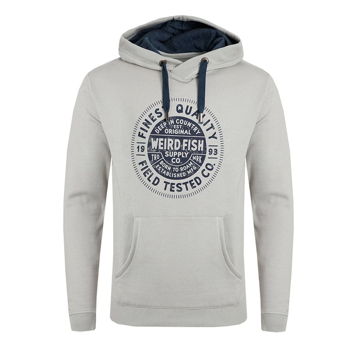 Weird Fish Men's Bathurst Pop Over Hoody - Grey 1 Weird Fish Men's Bathurst Pop Over Hoody - Grey