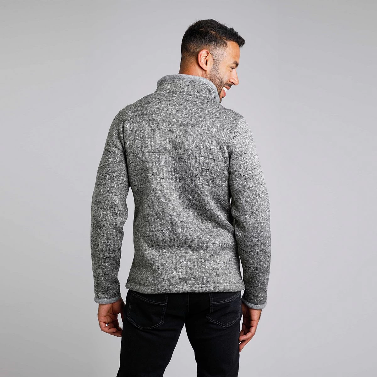 Weird Fish Men’s Beaufort ¼ Zip Fleece – Burnt Olive 2 Weird Fish Men’s Beaufort ¼ Zip Fleece – Burnt Olive - Image 2